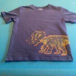 T-shirt with dinosaur print on it